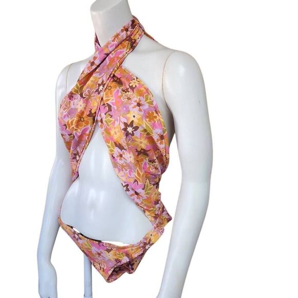 NWT Stone Fox Swim Retro Pop Azalea One-Piece Swimsuit (L) - Picture 4 of 8